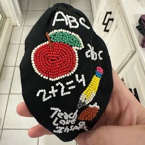Beaded Apple and Pencil Head band